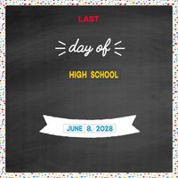 Time Snap First & Last Day of School Milestone Sign, Reusable Photo Prop & Keepsake. Convenient Wheel Design. No Writing Required (Colorful Chalkboard)