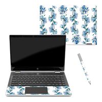 MightySkins Skin Compatible with HP Pavilion x360 14" (2018) - Blue Vines | Protective, Durable, and Unique Vinyl Decal wrap Cover | Easy to Apply, Remove, and Change Styles | Made in The USA