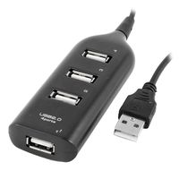 uxcell High Speed 4-Port USB 2.0 Hub Cable Black for PC