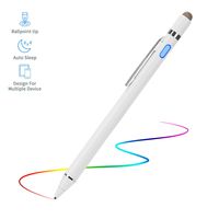 Evach Active Stylus Digital Pen with Ultra Fine Tip Stylus for iPad iPhone Samsung Tablets, Compatible with Apple Pen,Stylus Pen for iPad Pro, White.