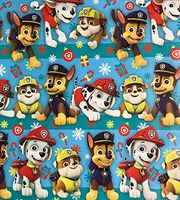 Paw Patrol on Blue Christmas Wrapping Paper Gift Wrap (3.33 Feet Wide - 70 Sq Feet)