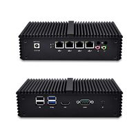 QOTOM Q330G4 Industrial PC Gateway Firewall Router - Intel i3 4005U AES-NI, 4 Gigabit NICs (No RAM, No SSD)