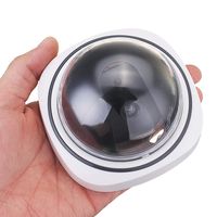 Outdoor Dome Fake Dummy Security Camera CCTV Red Flash Motion Detector LED Light