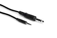 Hosa CMS-105 3.5 mm TRS to 1/4" TRS Stereo Interconnect Cable, 5 Feet