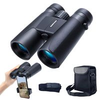 konpcoiu 12x42 Roof Prism Binoculars for Adults, Portable and Waterproof Compact Binoculars with Low Light Night Vision,BAK4 Prism FMC Lens HD Clear View for Bird Watching, Hunting, Travel, Concerts