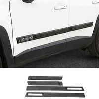 Dwindish 4 Pcs ABS Car Body Side Moulding Door Protector Cover Trim Kit for Jeep Renegade 2015 up