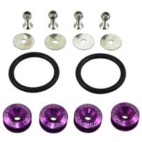 JDMSPEED Purple Universal CNC Billet Bumper Trunk Quick Release Fastener Kit
