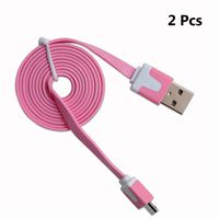 YCDC USB Cable 3.2ft Pink, USB 2.0 to Micro USB Cable, Quick Charge and Data Sync for Smartphones Samsung HTC 2Pcs