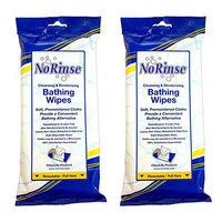 No-Rinse Bathing Wipes by Cleanlife Products (Pack of 2), Premoistened and Aloe Vera Enriched for Maximum Cleansing and Deodorizing - Microwaveable, Hypoallergenic and Latex-Free (8 Wipes)