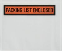 Sales4Less Packing List Envelopes 4.5"x5.5" Pouches Invoice Enclosed Adhesive Bags Pack of 100, Clear PL_100PK