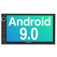 PUMPKIN Android 9.0 Car Stereo Double Din with GPS Navigation, WiFi, Android Auto, Support Fastboot, Backup Camera, AUX, USB SD, 7 Inch Touch Screen