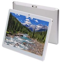 10 inch Google Android 8.1 Tablet Unlocked Pad with Dual SIM Card Slot 2.5D Curved Glass Touch Screen 4GB RAM 64GB ROM 3G Phablet Built-in Bluetooth WiFi GPS Tablets (Metallic Silver)