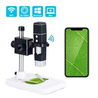DEPSTECH WiFi 50X to 1000X Microscope,Portable 2 in1 Function USB 2.0 Digital Magnification Endoscope,Wireless Inspection Camera with 8 Adjustable LED Lights Working for iOS Smartphone,Android Smart