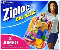 Ziploc Big Bags, XXL Double Zipper Bag - 6 Count