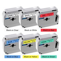 Compatible P-Touch M Tape 12mm Replacement for Brother M131 M231 M431 M531 M631 M731 Label Tapes Work for Label Maker PT-45 PT-70BM PT-70 PT-M95 PT-65 PT-85, 6-Pack