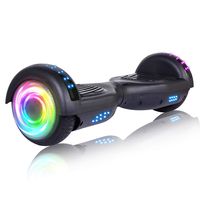 SISIGAD Hoverboard 6.5" Self Balancing Scooter with Colorful LED Wheels Lights Two-Wheels self Balancing Hoverboard Dual 300W Motors Hover Board UL2272 Certified - Black