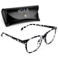 Blue Light Blocking Glasses for Men Women, Anti Blue Light Computer Reading Gaming Glasses, Anti Eye Strain Headache (Sleep Better), UV400 Transparent Lens(Ink)