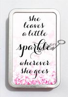 BlackKey She Leaves A Little Sparkle Wherever She Goes Metal Decorative Gift Box Case Organizer for Tampon, Bead, Credit Card -76