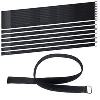 VIGAER 36 inch Cable Straps, 16 Pcs Reusable Fastening Staps Adjustable Nylon Securing Straps Hook and Loop Cinch Cable Ties Down with Metal Buckle