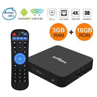 Android TV Box, Android 7.1 TV Box, S912 3GB+16GB [Octa Core] 64 Bits Processor 3D 4K Dual-WiFi 2.4GHz/5GHz Wireless with BT 4.1 Smart TV Box-Z Turbo