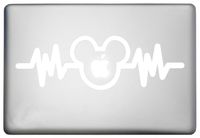 Walt Disney Mickey Mouse Sticker MacBook Air Pro Decal is a Mickey Mouse Decal. Laptop Size 11, 12, 13 and 15 inch. Looks Great with Your Mickey Heartbeat Theme. Many Colors- White