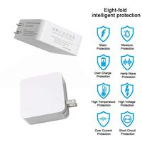 ELECBRAiN USB-C 65W Universal Type C Power Adapter Charger,Charger Compatible for DELL XPS 12, Dell XPS 13 9350,Lenovo ThinkPad X1 Carbon 2017, ThinkPad X270, USB C-(White)