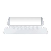 Pendaflex Insertable Plastic Tabs Hanging Folder Tabs, 2", Clear, 25 Tabs and Inserts per Pack (42)