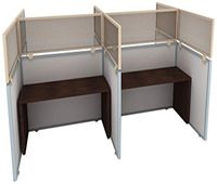 18" Polycarbonate Cubicle Mounted Privacy Panel with Small Brackets