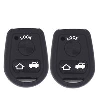 WFMJ 2Pcs Black Silicone Smart Remote 3 Butons Key Chain Cover Case for BMW 3 5 7 Series Z3 E39 E46 E36 E38