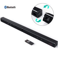 Sound bar for TV,Dolamee Bluetooth Wireless 2.0 Channel Surround Audio Speaker Dual Stereo 4 Drivers Bass Adjustable 80db for Home Theater/PC/Tablet,AUX/RCA/TF Card(Remote Control&Wall Mountable)