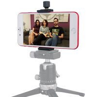 Hifine SJ-02(black) Newest Aluminum Phone Tripod Mount w Cold Shoe Mount, Support Vertical and Horizontal, Universal Metal Adjustable Clamp for Apple iPhone X 8 7 6S Plus Sumsang Android Smartphones