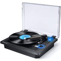 Record Player Turntable Wireless in & Out Record Player Built in Stereo Speakers Vinyl Records 3 Speed Turntable Player Support Vinyl-to-MP3 Recording USB SD Player （Multifunctional Record Player）