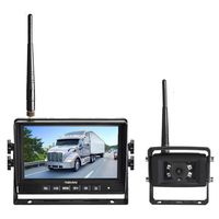 Haloview MC7108 Wireless Backup Observation Camera System 7'' 720P HD Digital Monitor Built in DVR and IP69K Waterproof Rear View Reverse Camera Kit for Truck/Trailer/Bus/RV/Pickups/Camper/Van/Farm