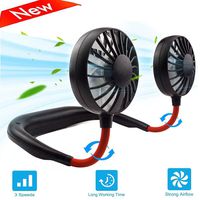 G'DAY & CO Sports Fan, USB Neckband Fan Mini Hand Free Personal, Rechargeable Portable Wearable Fan, 3 Level Air Flow. 360 Degree Free Rotation Perfect for Sports, Office and Outdoor