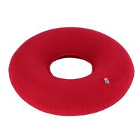 3Colors New Inflatable Round Chair Pad Hip Support Hemorrhoid Seat Cushion with Pump (Color : Red)