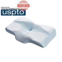 Mkicesky Neck Support Memory Foam Cervical Pillow, Side Sleeper Contour Pillow Relief Neck & Shoulder Pain for Side/Back/Stomach Sleeper, Orthopedic Bed Pillow - Lady Size