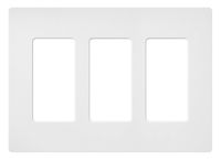Lutron SC-3-SW Claro Three-gang Wallplate Snow