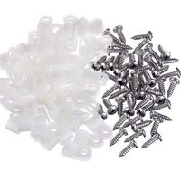 Kyriad R-Type Clip Clamp, Nylon Mounting Cable Fastener Wire Clips Electrical Grip for Wire Management, Screws Included - Home, Automotive, Marine, Office Wire Organizer (50 Pack,1/2 Inch)