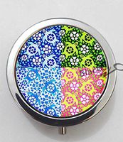 BlackKey Turtles Tortoise Pattern 3-Compartment Decorative Pocket Gift Box Case Organizer for Pill, Color 1 -1293