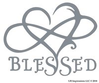 UR Impressions Silv 7in. Blessed Infinite Love Heart Decal Vinyl Sticker Graphics for Cars Trucks SUV Vans Walls Windows Laptop|Silver|7 X 5.5 inch|URI695-S