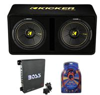 Kicker 44DCWC122 12" 1200W Car Audio Subwoofer Sub Enclosure+Mono Amplifier Amp