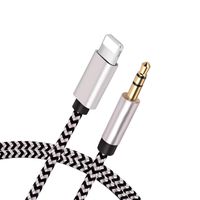 Aux Cable for Car, 3.5mm Aux Cord Car Aux Cable to 3.5mm Aux Adapter Compatible with iPhone 6/7/8/X/Xs/Xr/iPad/iPod [Nylon Braided] 3.5mm Male Aux Cable to Car Stereo, Speaker, Headphone - Silver