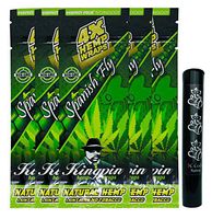 Herb Airtight Tube Pocket Protector with Kingpin Spanish Fly Hemp Wraps 5 Count DC Crafts Nation- Ganesha