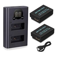 Venwo 2 Pack New Upgraded LP-E17 Battery and LCD Display Dual USB Charger for Canon LPE17, EOS Rebel SL2, T6i, T7i, T6s, 200D, 750D, 77D, 800D, 760D, 8000D, Kiss X8i, EOS M3, M5, M6 Digital SLR Camera