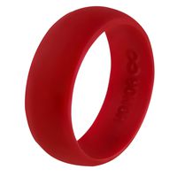 Silicone Wedding Ring by HonorGear, Premium Quality Grade Wedding-Bands for Active Men, Athletes, Comfortable Fit (Brick Red, 10)