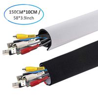 AGPtEK Cable Management Sleeve (59" x 3.9") Neoprene Adjustable Cable Sleeves for TV Computer Cable Management Sleeves for PC/Home Theater/Speaker Home Entertainment Center