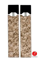 Vinyl Decal Stickers - Desert Tan Camo Art - Skin Wrap for Juul Vape (2 Pack)
