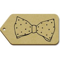 Azeeda 10 x Large 'Bow Tie' Wooden Gift Tags (TG00017354)