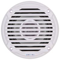 Jensen MS5006WR Dual Cone Waterproof 5.25" Speakers, White, 30 Watts Max Power Handling, Sensitivity 86dB, Frequency Response 79Hz-20kHz, Nominal Impedance 4 Ohms, 1-1/2" Mounting Depth
