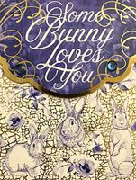 Punch Studio Blue Floral Bunny Embellished Mini Pocket Notepad 60752